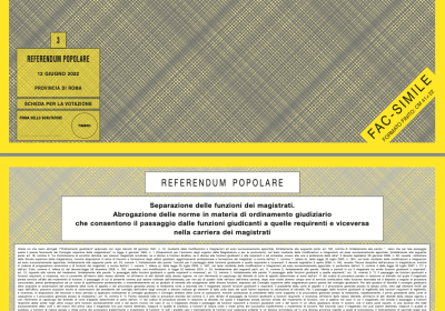 REFERENDUM 12 GIUGNO 2022: QUESITO N. 3